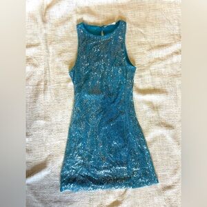 Cute turquoise sequin dress from the virgin isles!